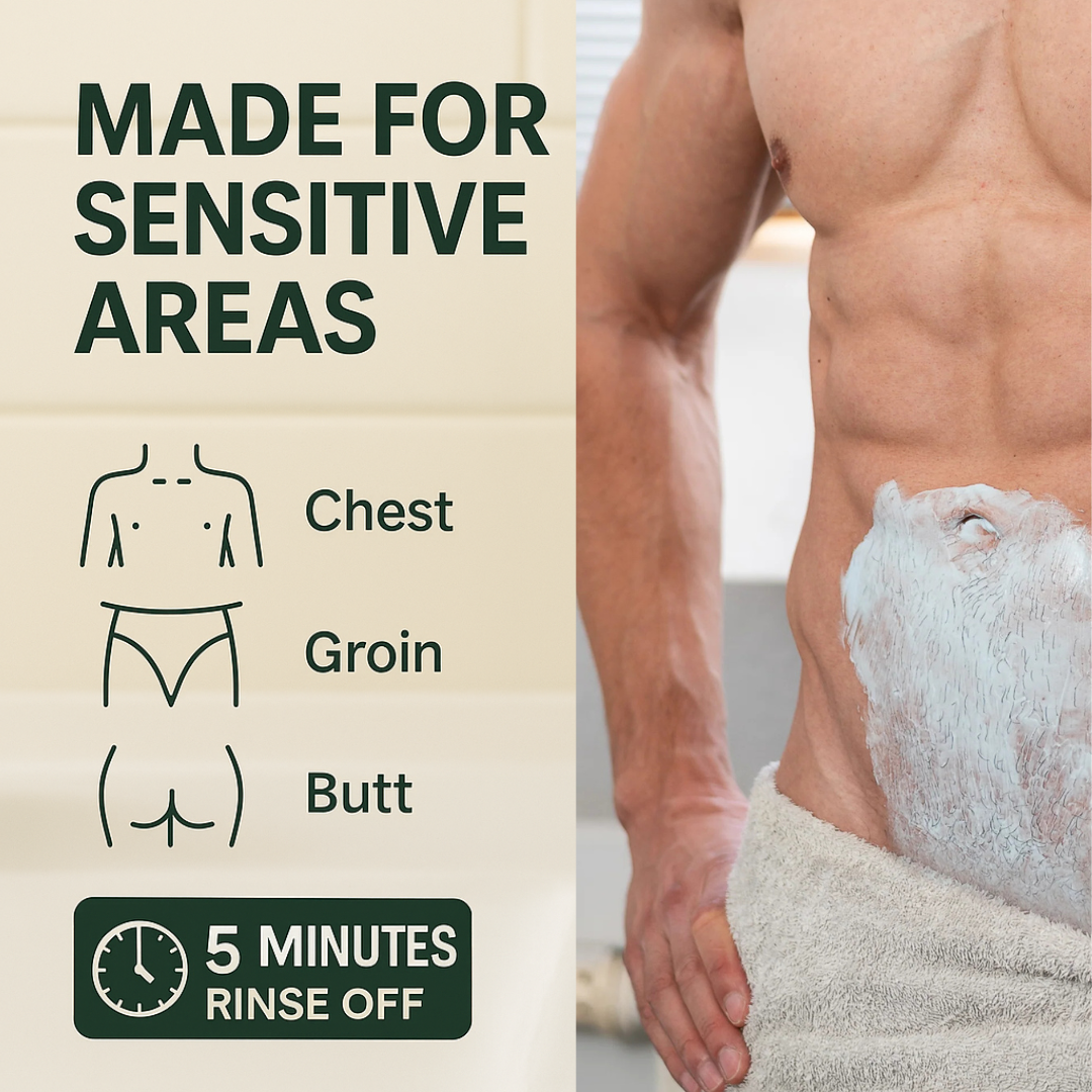 Botane Man™ Hair Removal Cream for body and groin hair removal