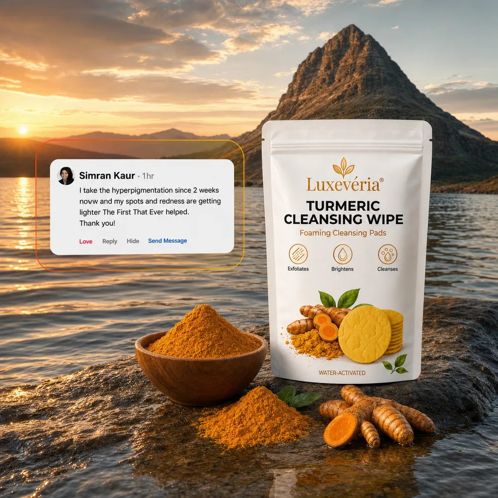 Luxevéria® Turmeric Cleansing Wipe Foaming Cleansing Pads