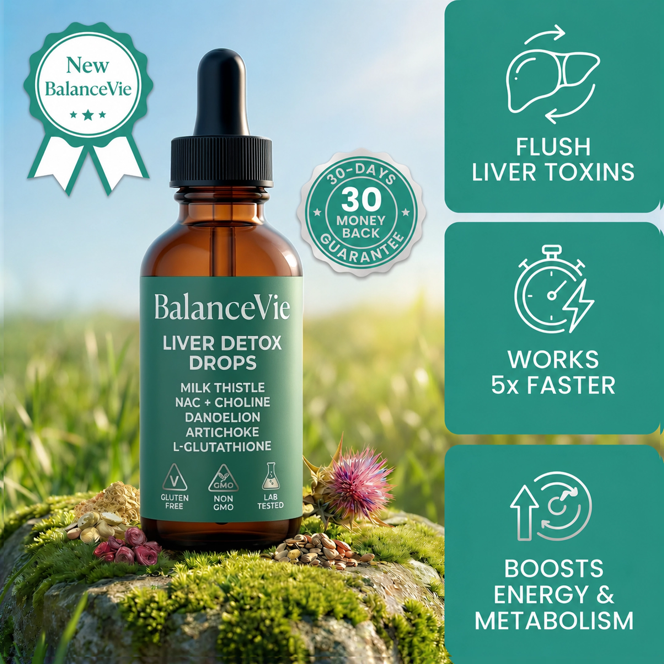 BalanceVie Liver Detox Drops for daily wellness use