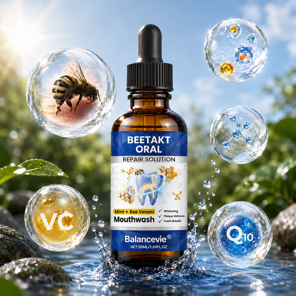 BalanceVie® BeeTakt Oral Repair Solution — Mint + Bee Venom Mouthwash for daily oral care