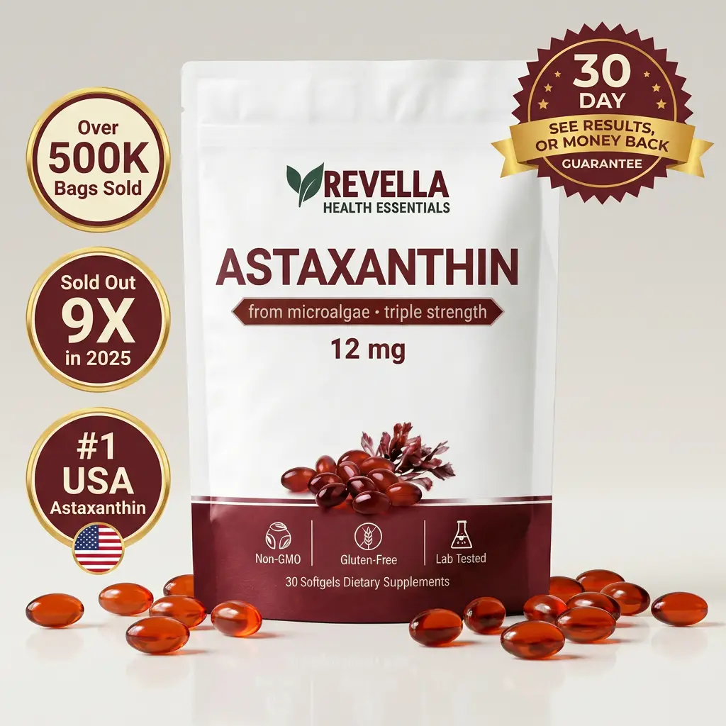 Revella Health Essentials Astaxanthin 12 mg for daily supplement use
