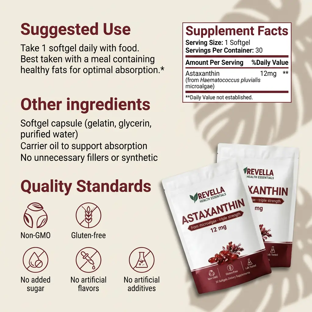Revella Health Essentials astaxanthin softgels