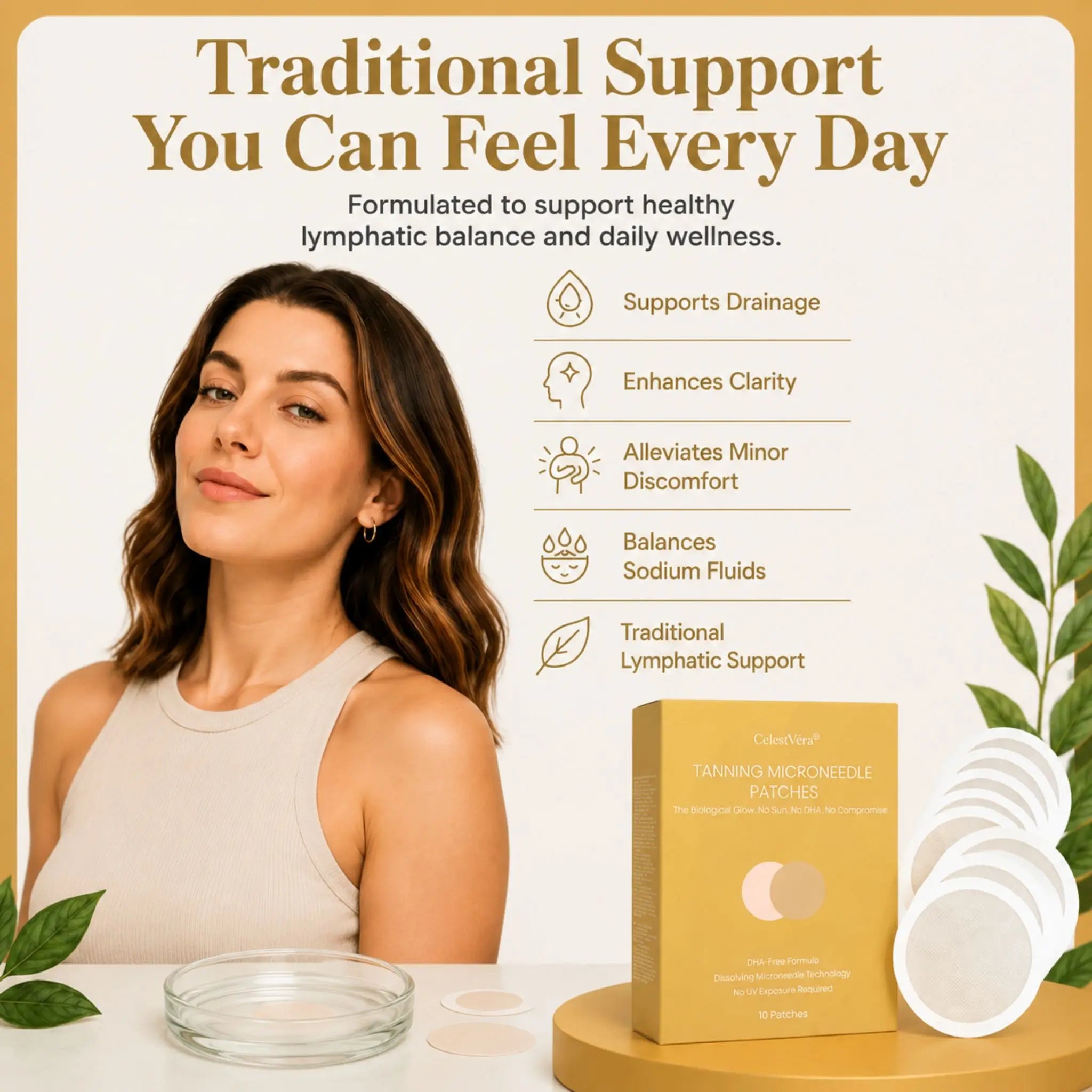 CelestVéra® Tanning Microneedle Patches for at-home cosmetic tanning