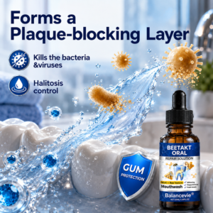 BalanceVie® BeeTakt Oral Repair Solution — Mint + Bee Venom Mouthwash with CoQ10 and hyaluronic acid