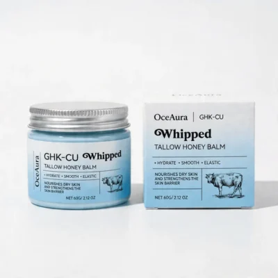 OceAura GHK-CU Whipped Tallow Honey Balm with copper peptide, tallow and honey
