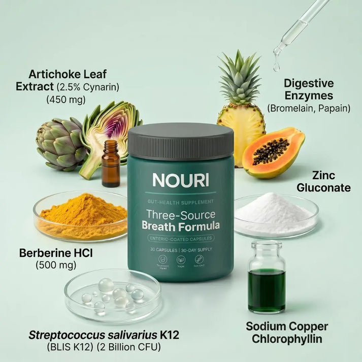 NOURI 30-capsule three-source formula