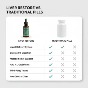 ALOURA Liver Restore with milk thistle, NAC, and L-glutathione