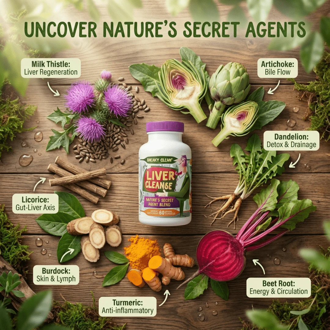 Sneaky Clean Liver Cleanse with organic milk thistle and artichoke