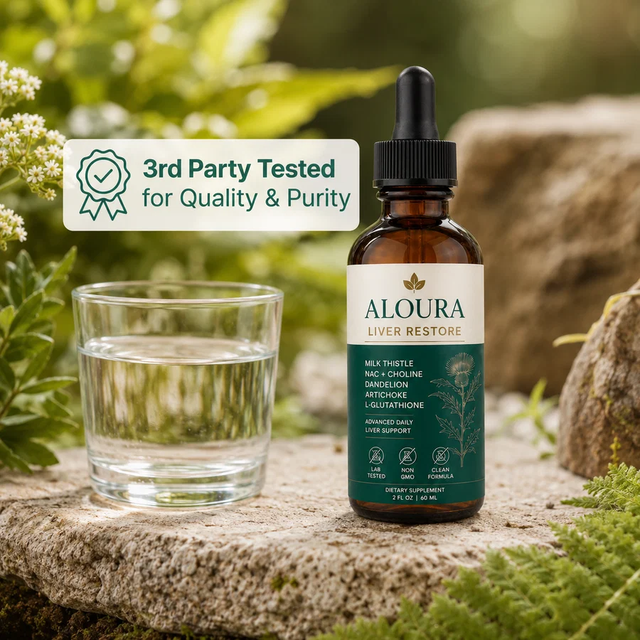 ALOURA Liver Restore for daily liquid supplementation