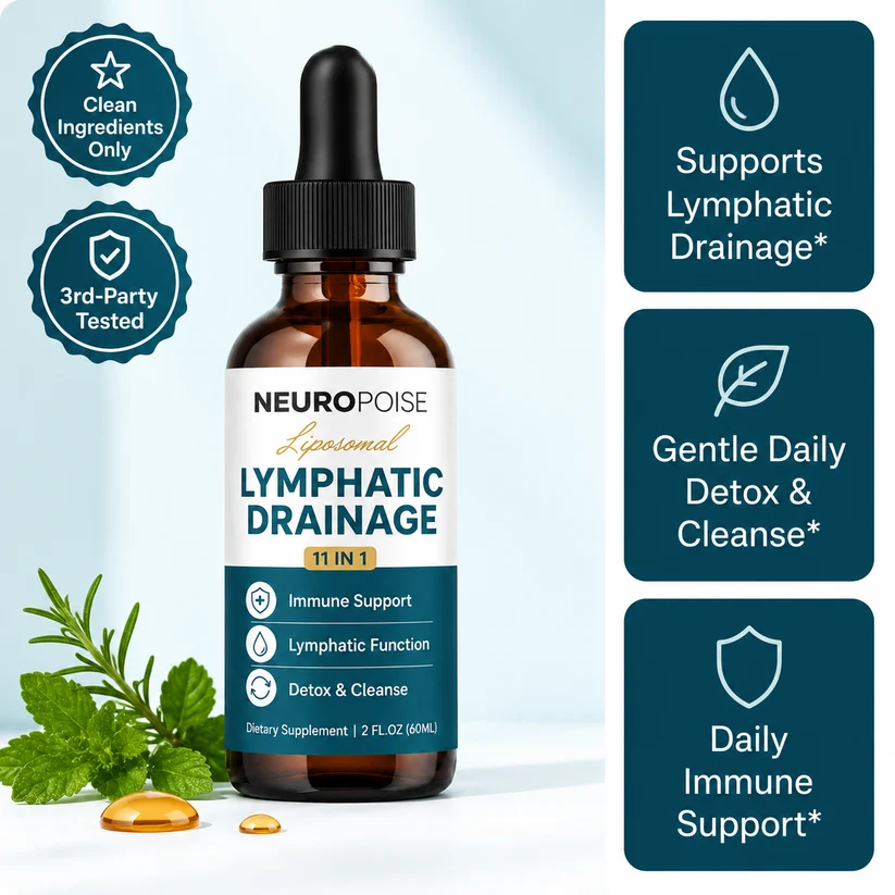 Neuropoise™ Liposomal Lymphatic Drainage Drops for daily herbal supplement use