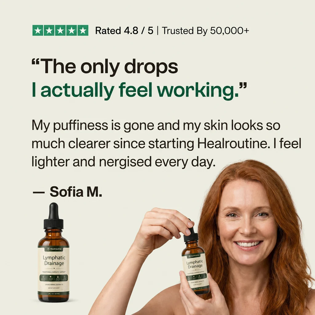 Healroutine Lymphatic Drainage Wellness Drops with four botanical extracts