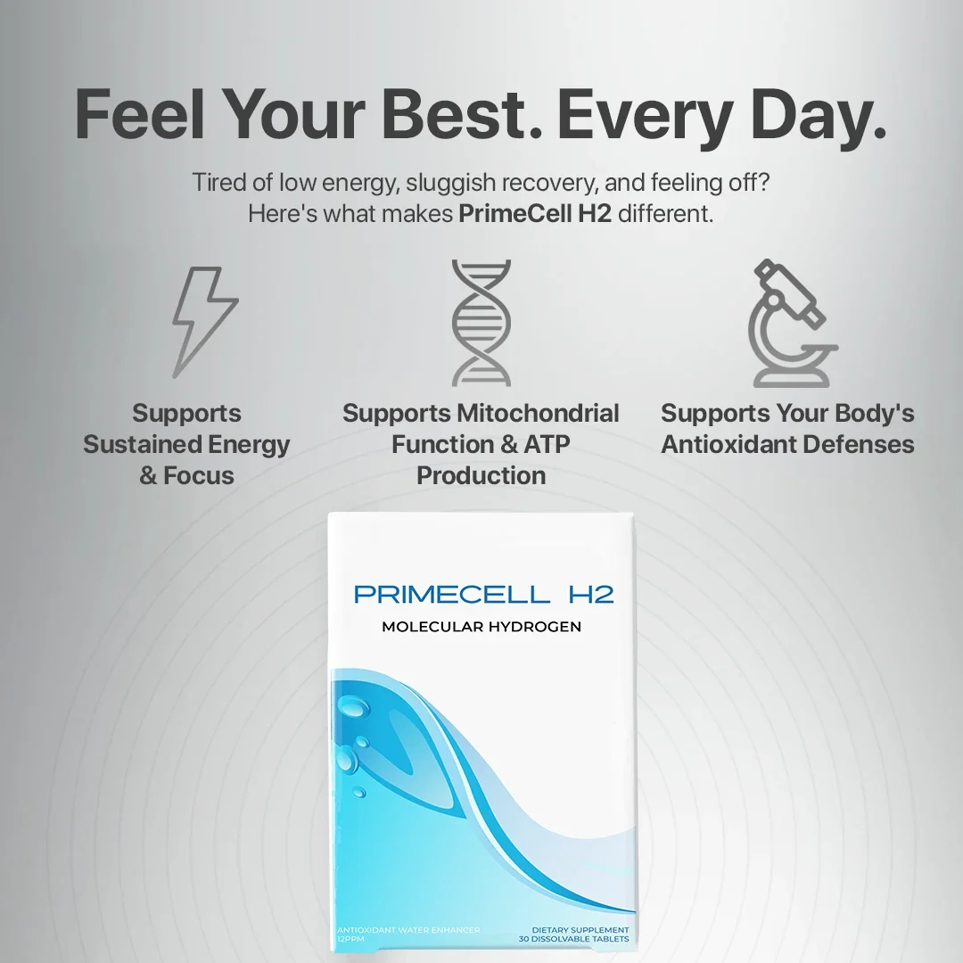 PRIMECELL H2 Molecular Hydrogen with 30 dissolvable tablets