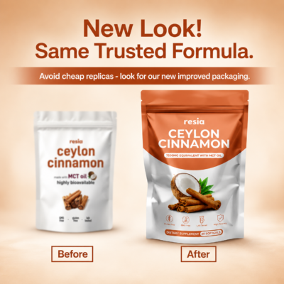Resia 12:1 concentrated Ceylon cinnamon softgel