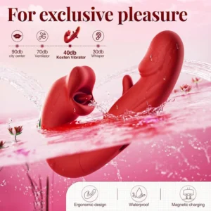 Yagoo™ 4-in-1 Flapping & Licking Vibrator with seven vibration modes and magnetic charging