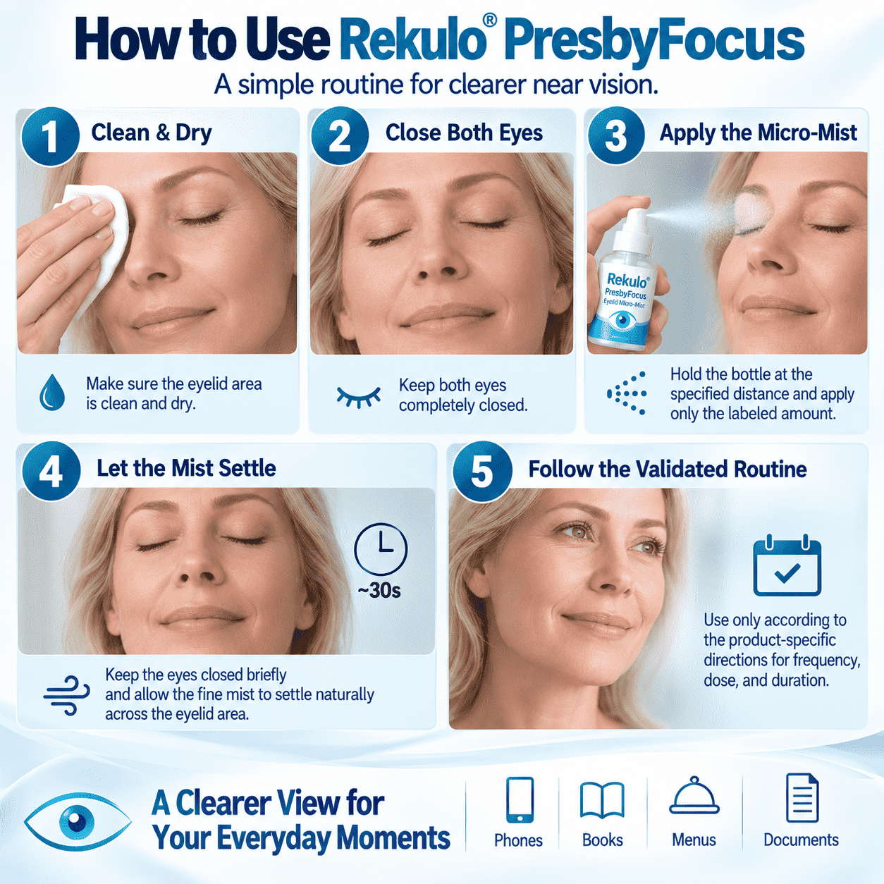 Rekulo® daily eye-area hydration spray