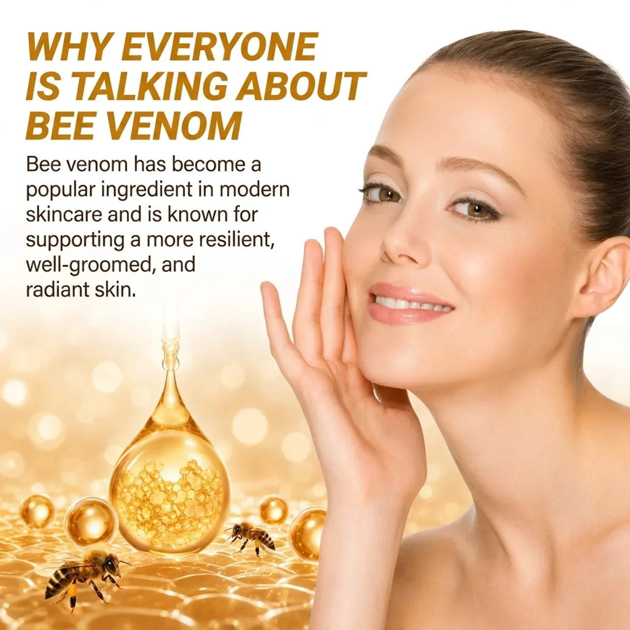 VenomGlow™ leave-on facial cream for morning and evening use