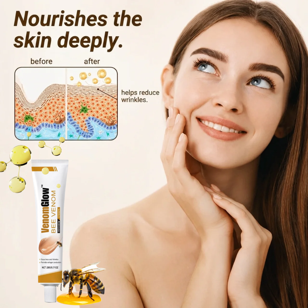 VenomGlow™ bee venom skincare cream for forehead and smile lines