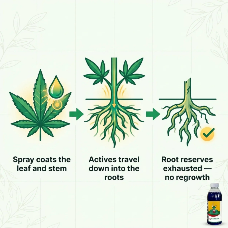RootBurn™ glyphosate-free weed control concentrate