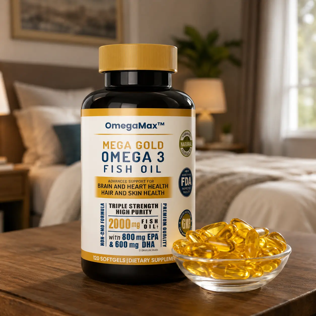 OmegaMax™ molecularly distilled omega-3 supplement