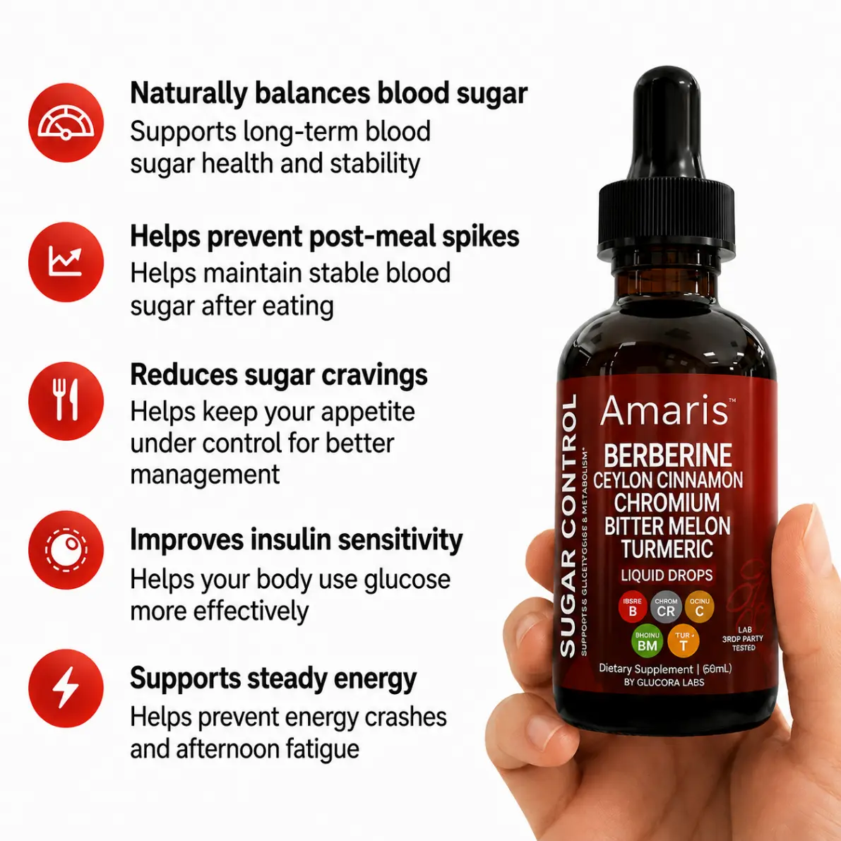 Amaris™ daily liquid supplement with turmeric