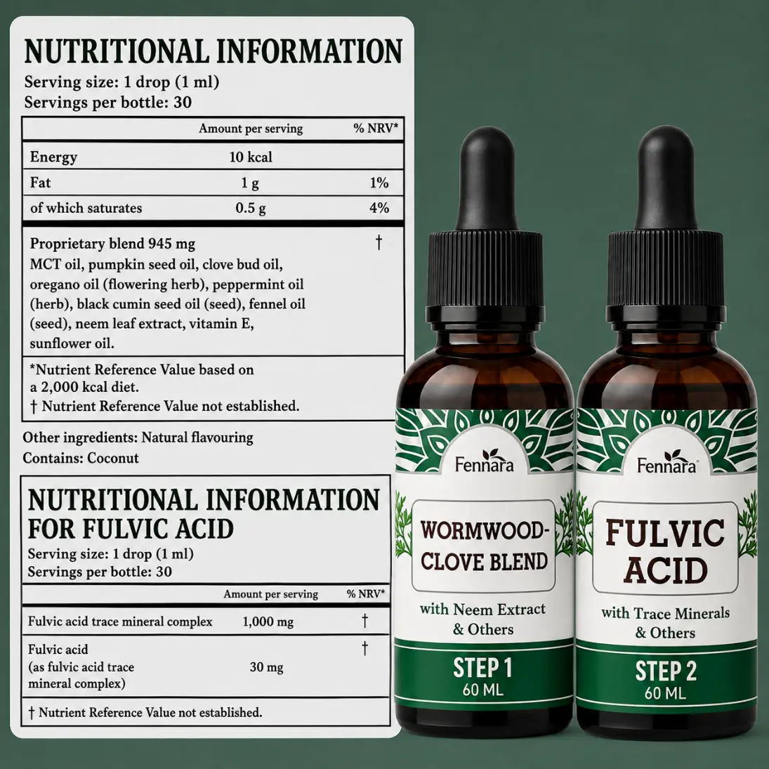 Fennara™ two-step liquid supplement kit