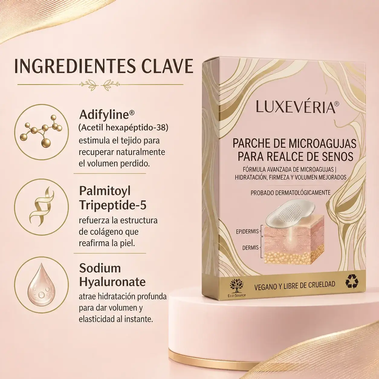 Luxevéria® Parche de Microagujas para el Pecho