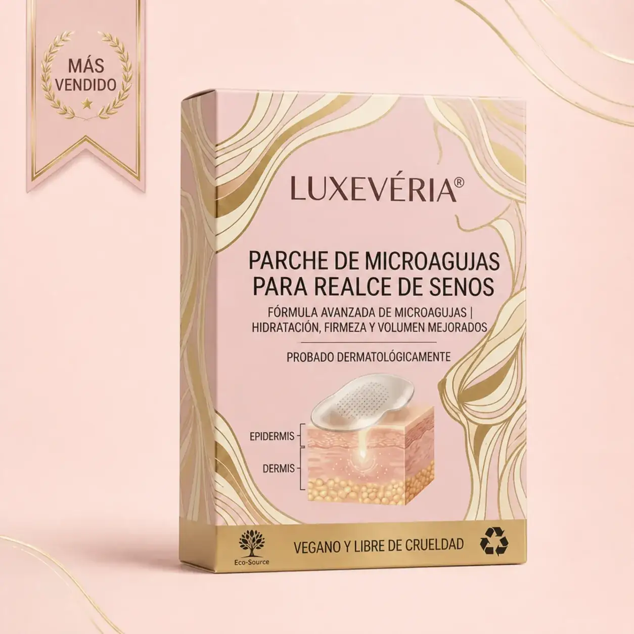Luxevéria® Parche de Microagujas para el Pecho con Adifyline