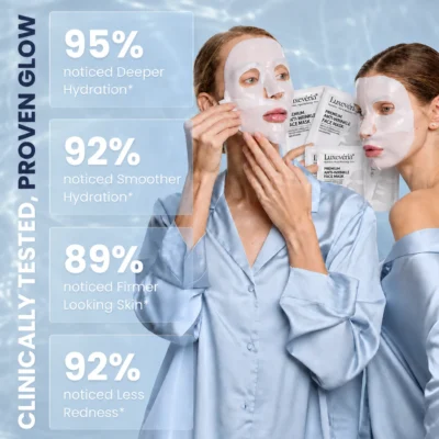 Luxevéria two-piece hydrogel collagen face mask