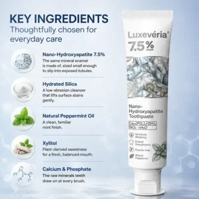 Luxevéria fluoride-free nano-hydroxyapatite toothpaste