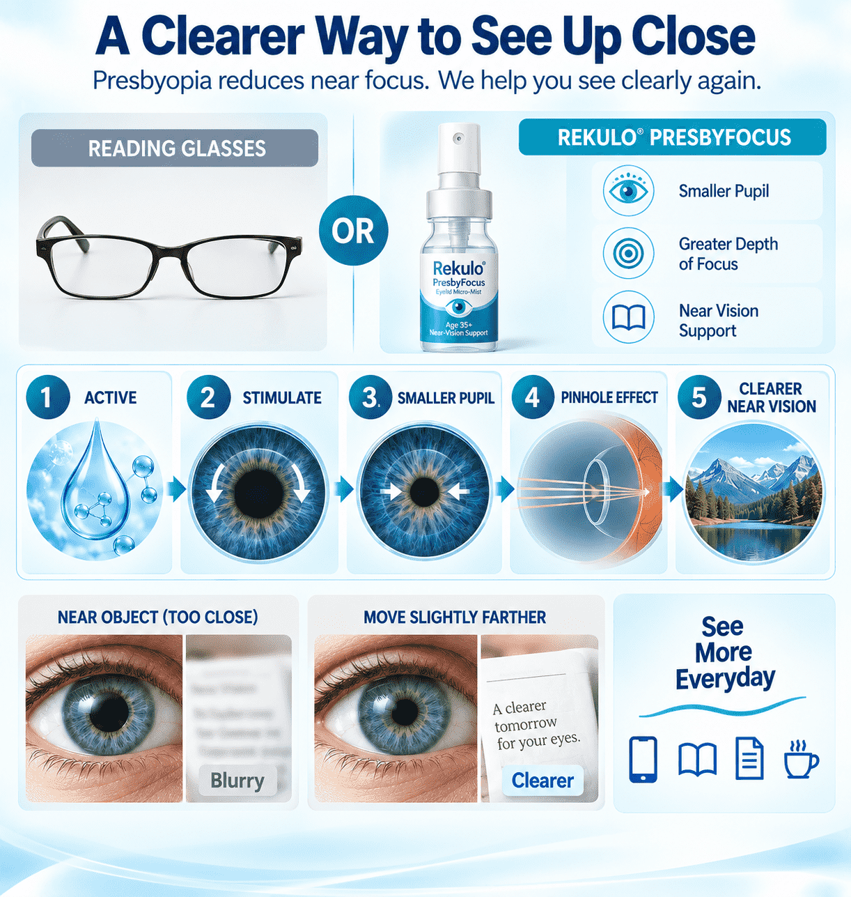 Rekulo® precision micro-mist for closed eyelids