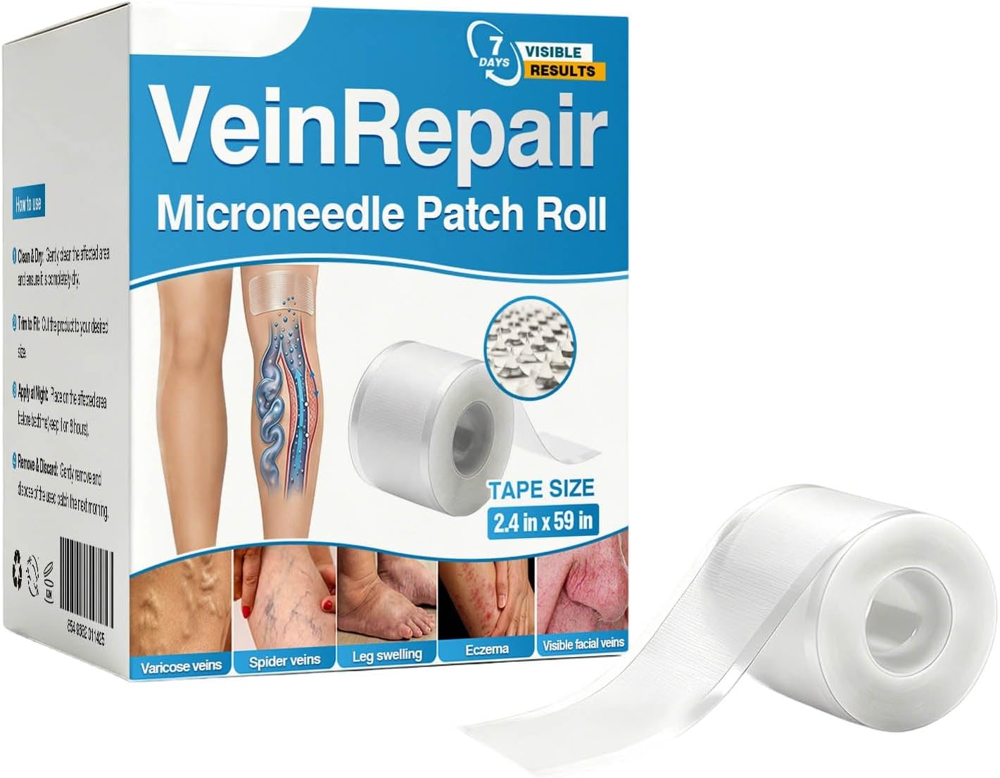 Seraplexe clear flexible microneedle patch