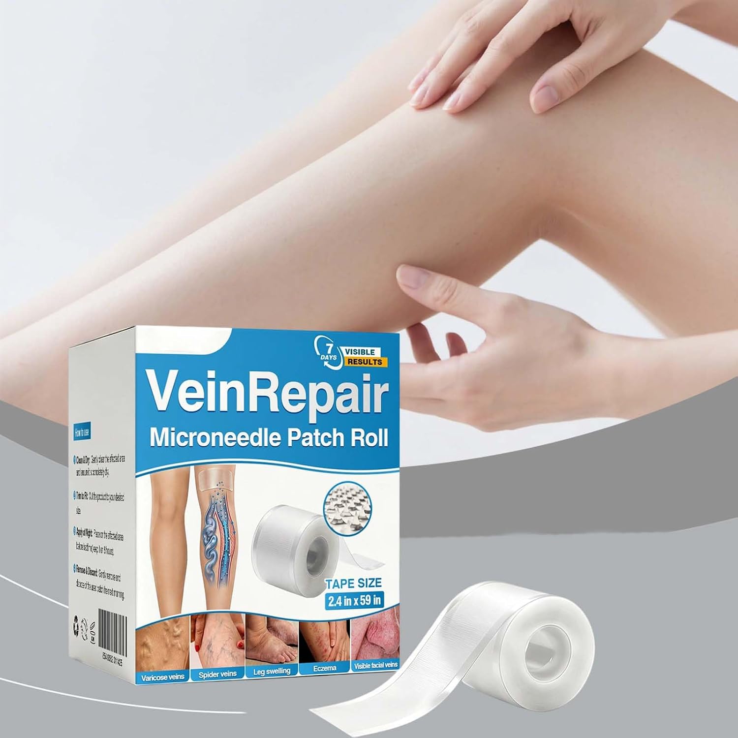 Seraplexe cuttable microneedle patch roll