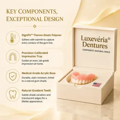 Luxevéria adhesive-free moldable dentures