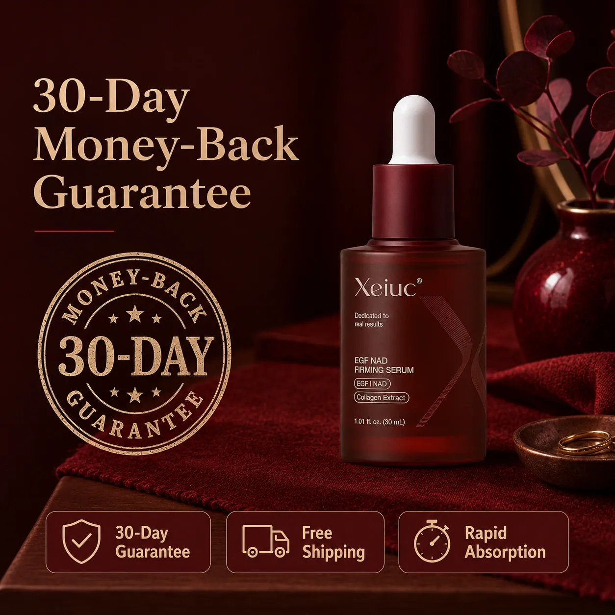 Xeiuc® NAD+ Firming Serum with NAD+, EGF, and collagen extract