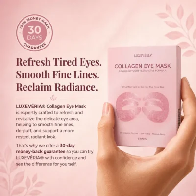Luxevéria® three-piece bio-cellulose eye mask