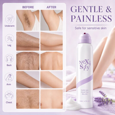 Nexisify body hair removal spray with 80 g cream