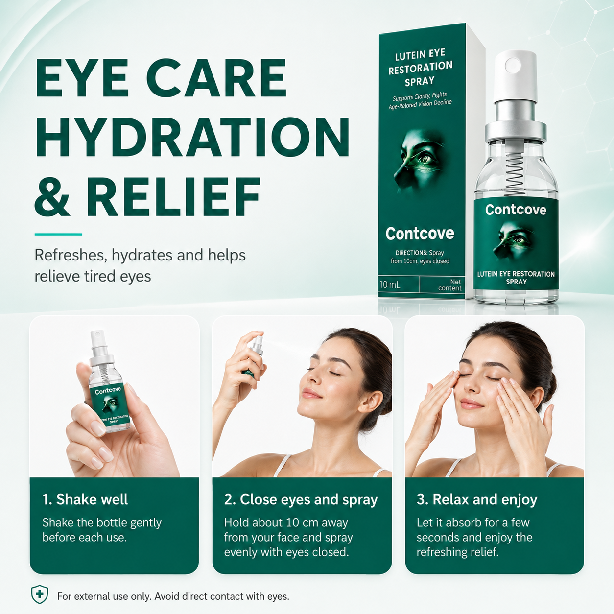 Contcove® closed-eyelid lutein spray
