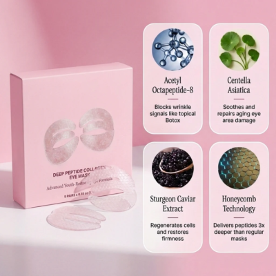 Blissvona hydrogel peptide eye mask