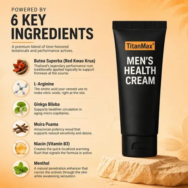 TitanMax men's topical cream with Ginkgo Biloba