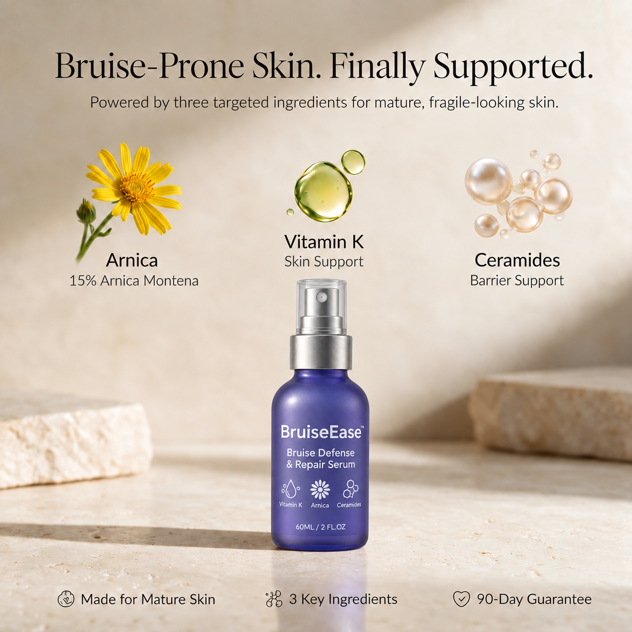 BruiseEase™ arnica serum for skin stressed by everyday bumps