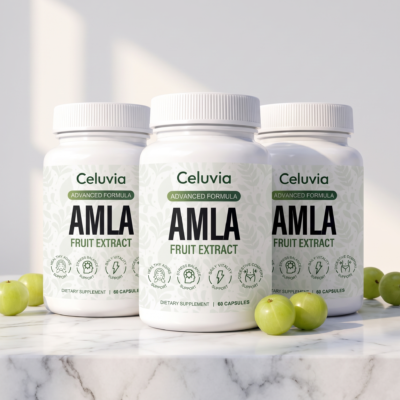 Celuvia amla supplement with naturally occurring emblicanins