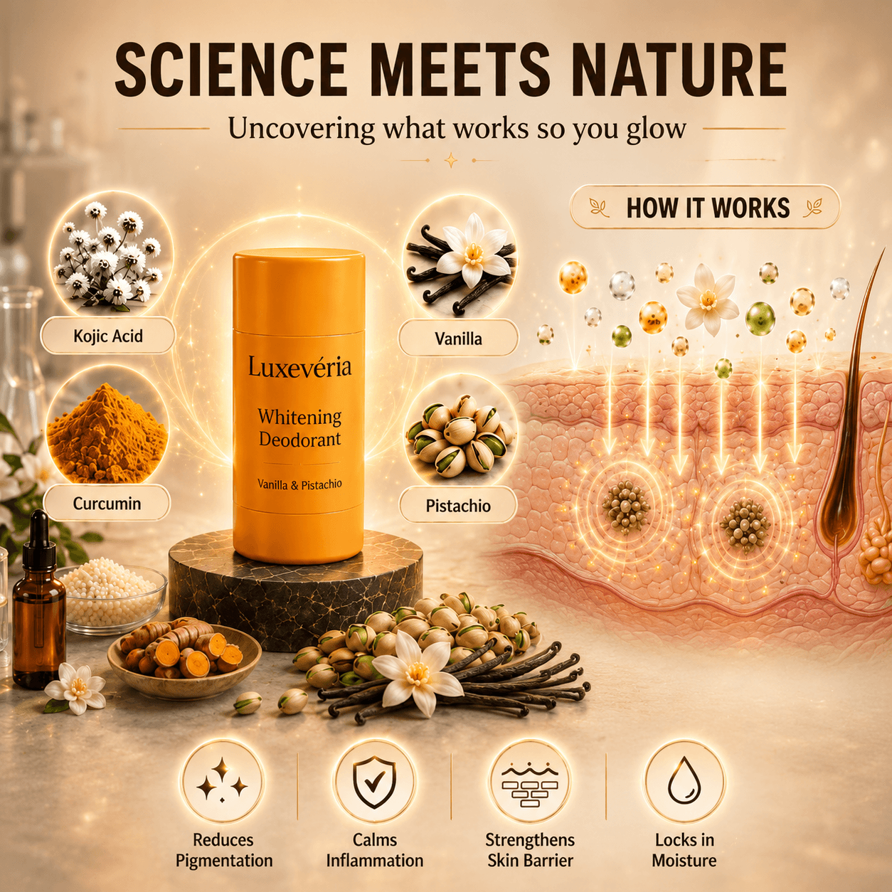 Luxevéria baking soda-free underarm deodorant