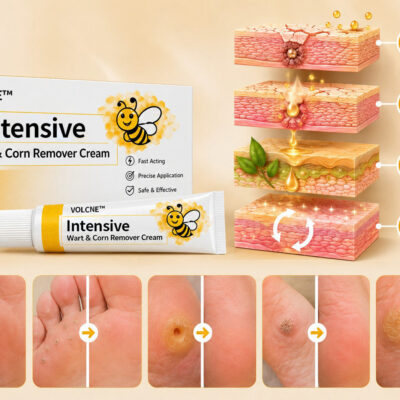 VOLCNE™ wart and corn cream for precise spot application