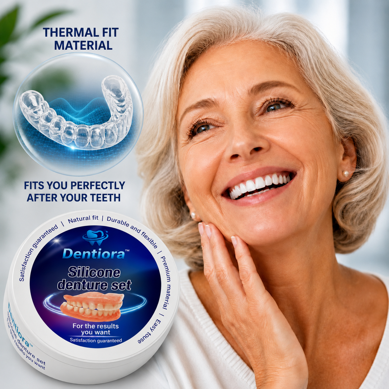 Dentiora™ tooth replacement for talking and smiling