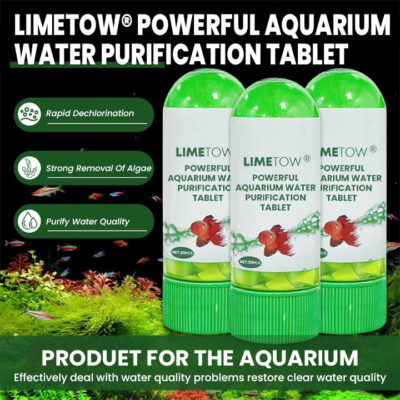 LIMETOW® Powerful Aquarium Water Purification Tablet for drop-in aquarium water care