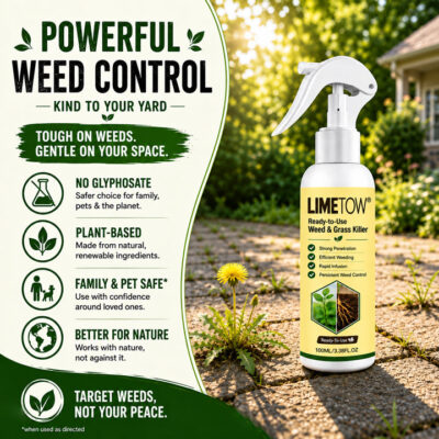 LIMETOW® pre-mixed weed control spray with built-in spray nozzle
