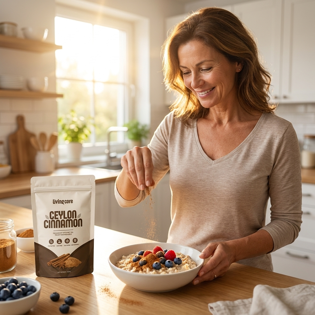 LivingCore 12:1 Ceylon cinnamon equivalent to 7,200 mg per serving
