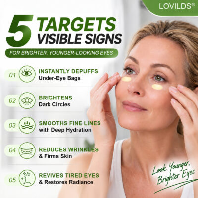 LOVILDS® NOVILIX & Caffeine Wrinkle-Lift Eye Patches with Micro-Spicule Delivery Technology