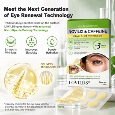 LOVILDS® 5-in-1 eye patches for puffiness, dark circles, fine lines, wrinkles and dullness