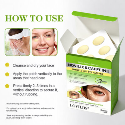 LOVILDS® caffeine eye patches for tired and puffy-looking under-eyes